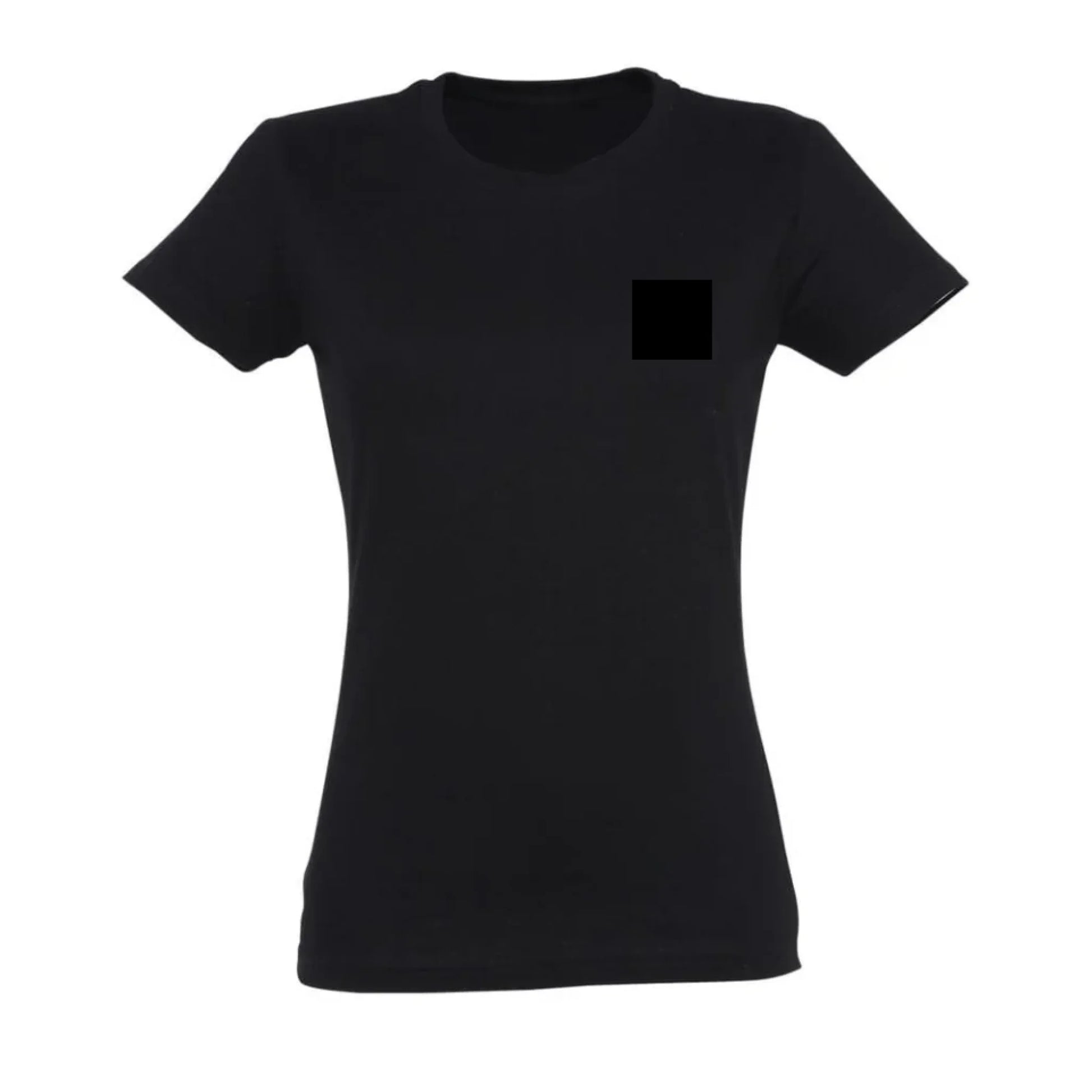 T-shirt femme col rond noir personnalisable Imprimoz