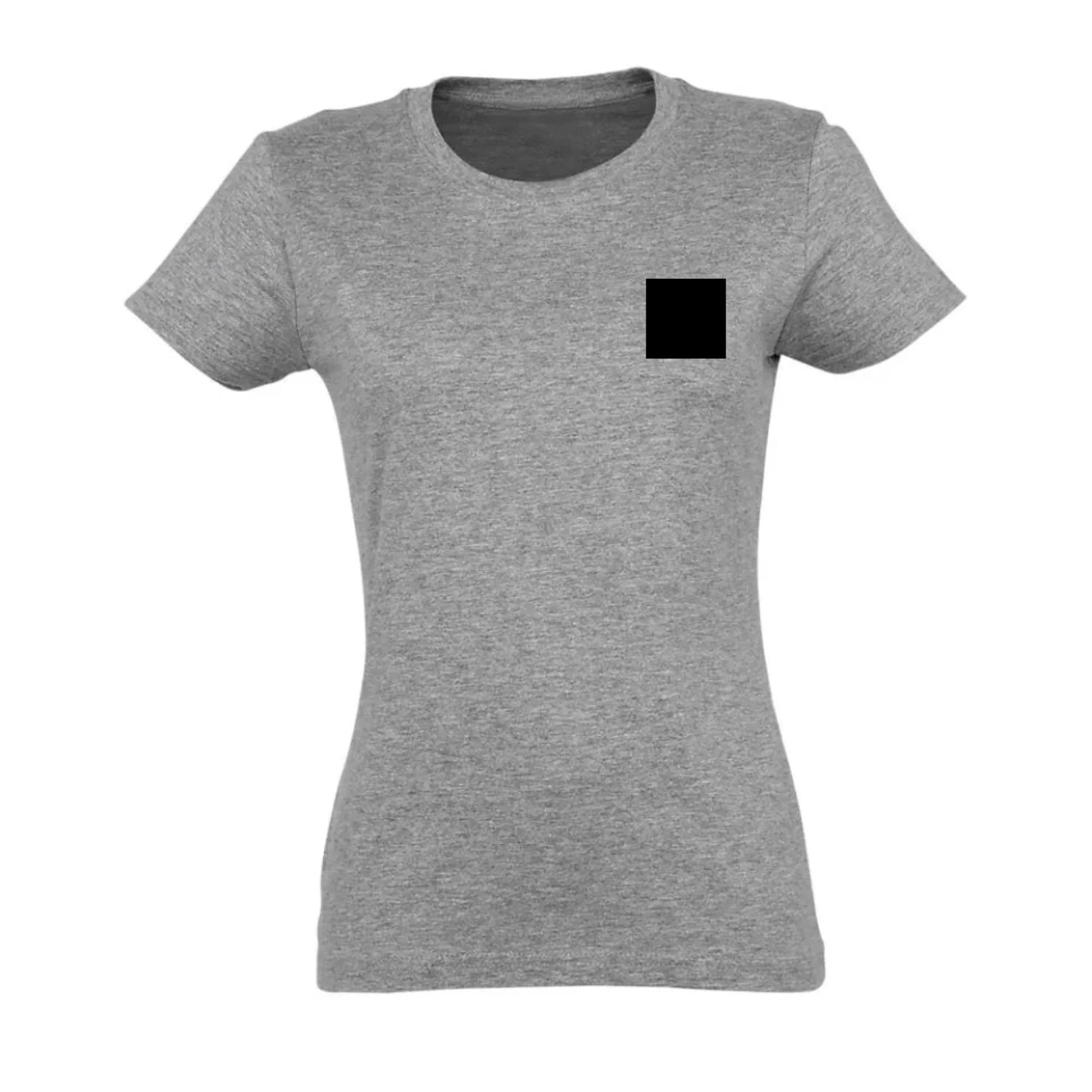 T-shirt femme col rond gris personnalisable Imprimoz
